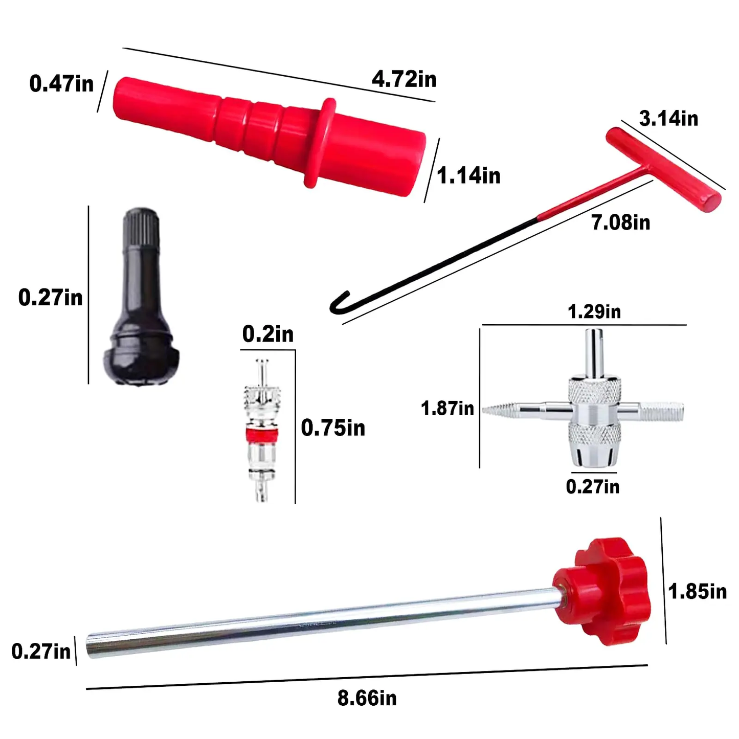 π14-piece quick tire valve changer tool kitπ