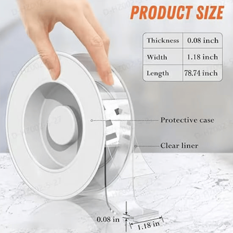 ✨⏰Final 6-hour Preferential Deal✨Extra Large Double Sided Tape , Clear & Tough Nano Tape, Multipurpose Mounting Tape