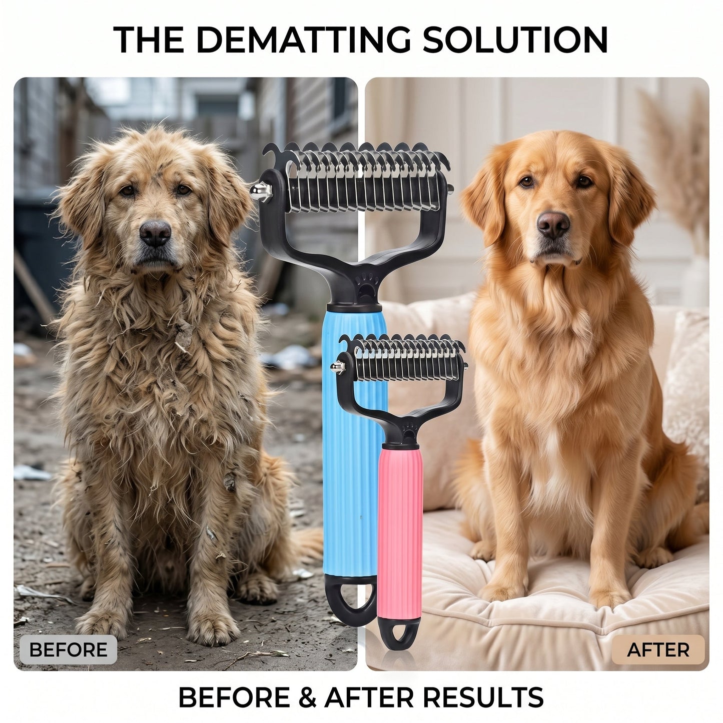 💯🐱Flash Sale!🐶 Professional Deshedding Tool For Dogs And Cats,Shedding Removal Easy to Use Essential Grooming