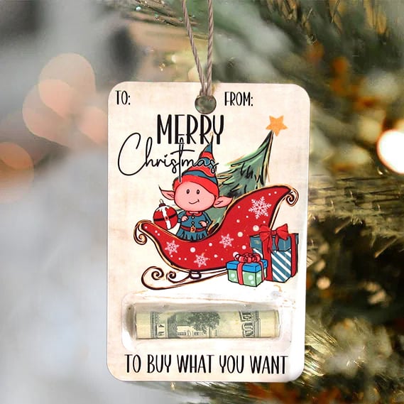 🎅💸 Handcrafted Wooden Money Holders Gift