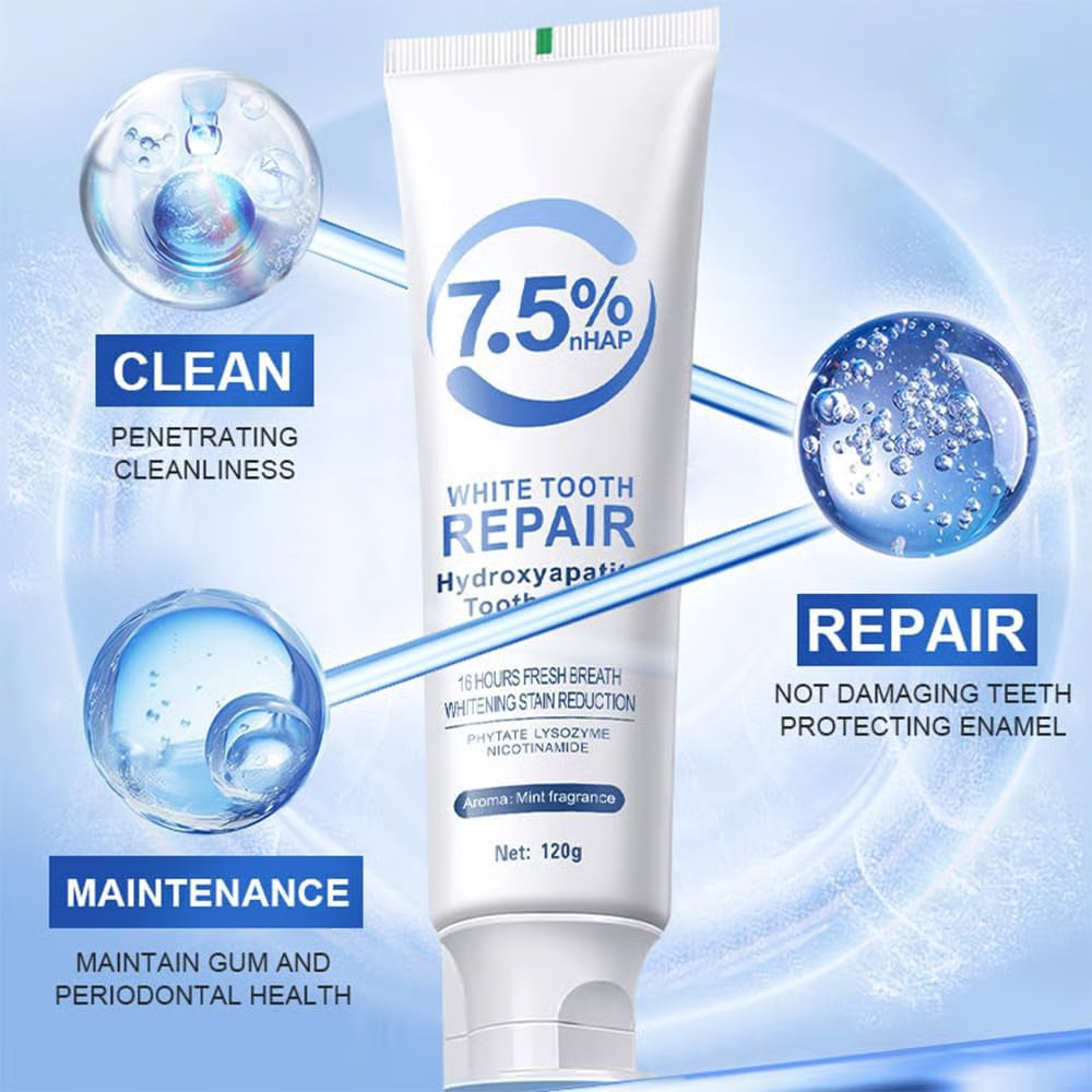 HYDROXYAPATITE TOOTHPASTE 🦷Enhanced Teeth Whitening and Protection