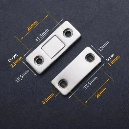 InvisiLock™ | Ultradünne Unsichtbare Schranktürmagnete (4er-Satz)
