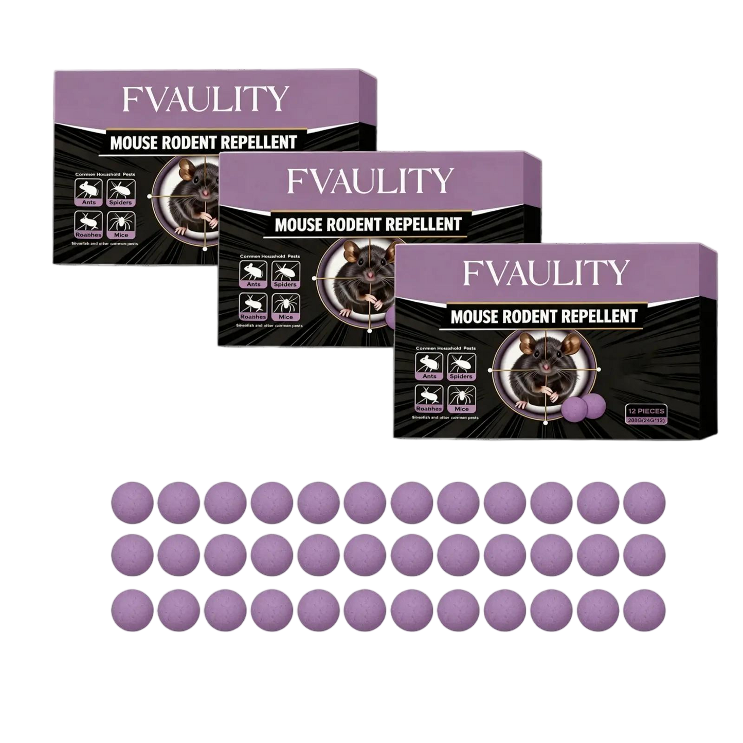 🐭 12-Pack Rodent Repellent Balls, Effective Pest Control Solution