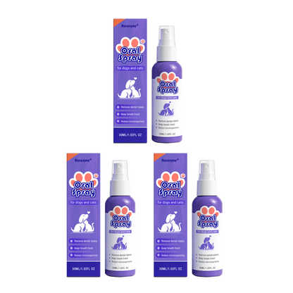 floravyne® Pet Oral Spray ✅ Freshen Breath, Remove Tartar & Promote gum regeneration, stabilize teeth 🦷-$AC