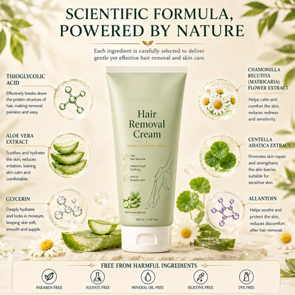 LAST DAY -BUY 1 GET 1 FREE🤩  Ahlwo Painless Depilatory Cream – No Razor Bumps, No Harsh Odor