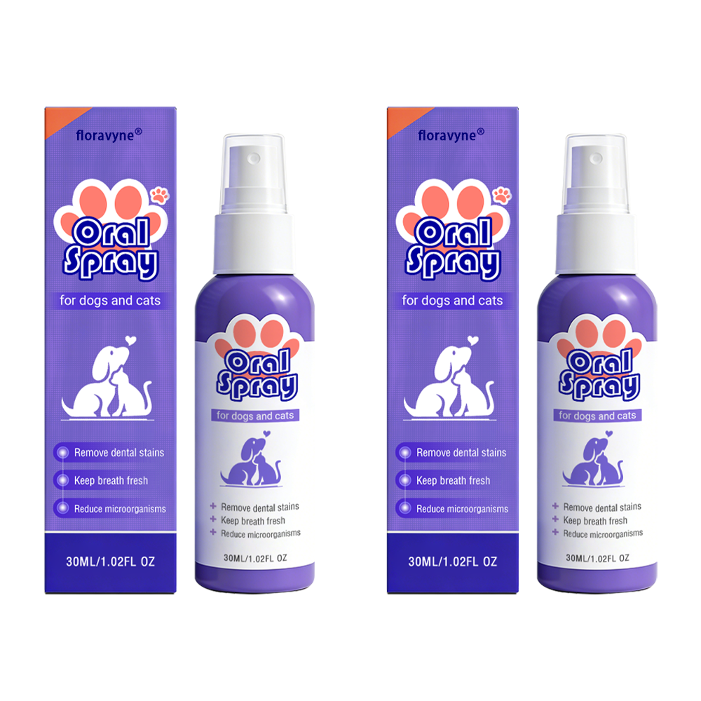 floravyne® Pet Oral Spray ✅ Freshen Breath, Remove Tartar & Promote gum regeneration, stabilize teeth 🦷-$AC