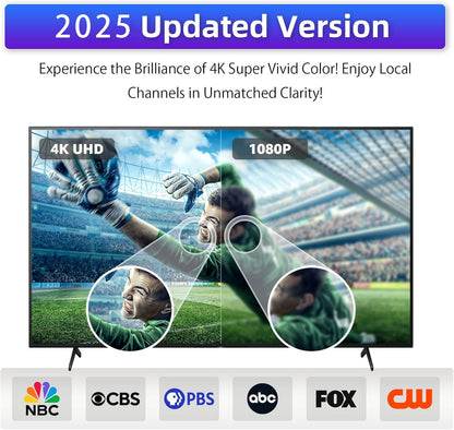 📺 TV Antenna - Digital HD Antenna - Indoor HDTV 1080P 4K (Long Range) 🎁