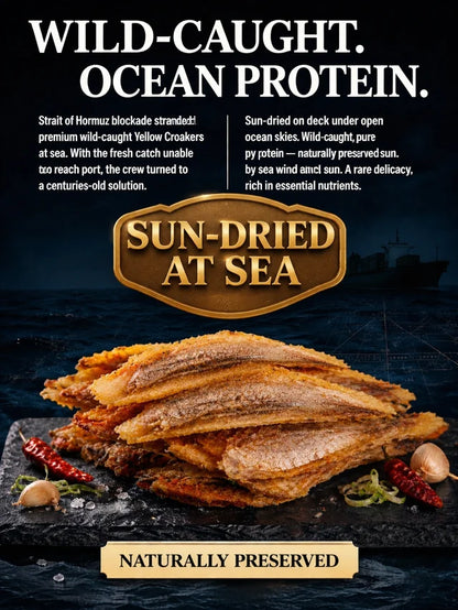 🐟Centuries-Old Traditional Sun Dried Wild Yellow Croaker, Pure Wild Ocean Catch Natural Dried Fish Delicacy