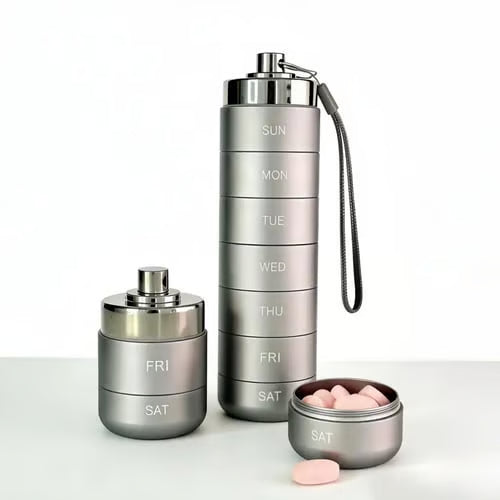 Metal Travel Pill Organizer