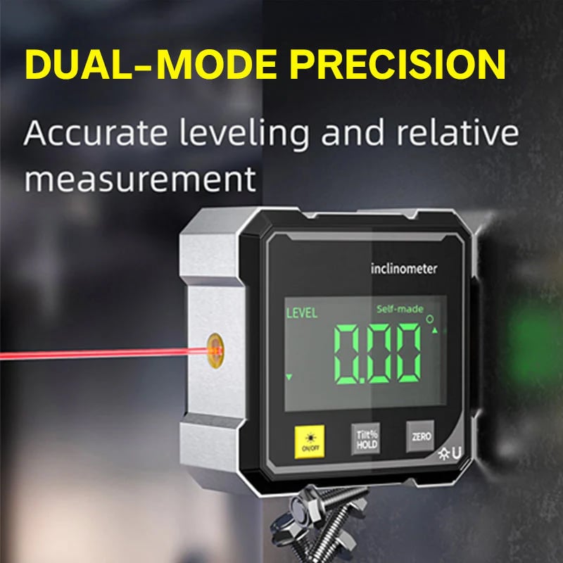 🔥Last Day Discount 49% Off🔥4-Side Magnetic Digital Angle Gauge with Laser