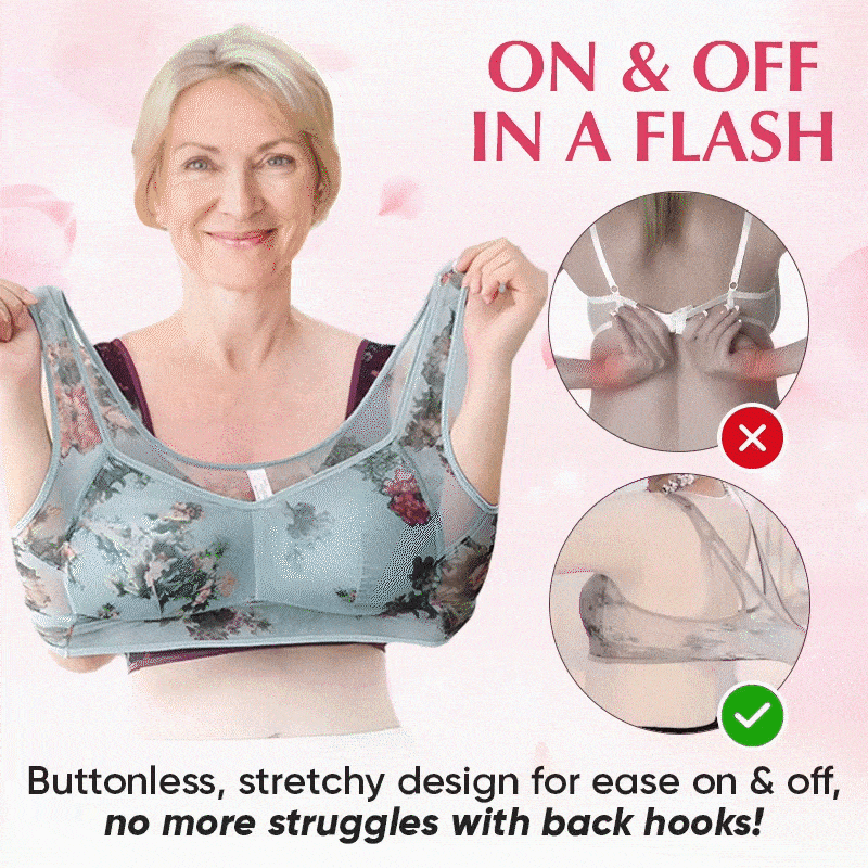 🎁 Super gather bra | Ice Silk Lace Cooling Comfort Bra