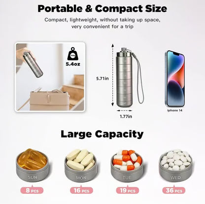 Metal Travel Pill Organizer