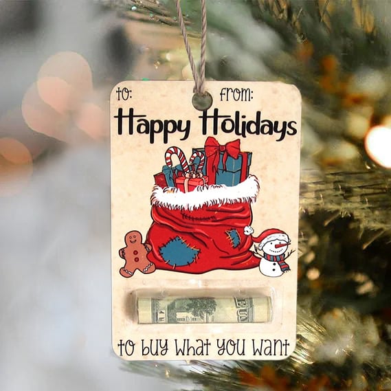 🎅💸 Handcrafted Wooden Money Holders Gift
