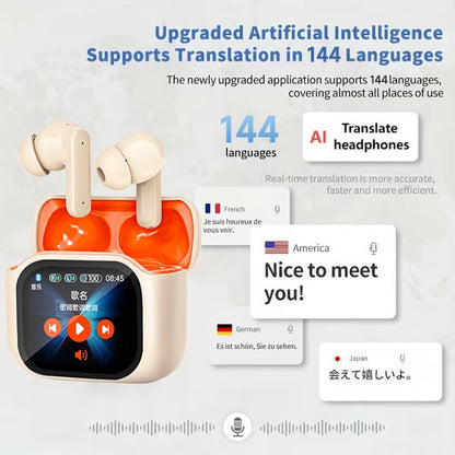 🎁🔥Wireless Bluetooth Translation Earphone With LED display screen(Fit iOS & Android)