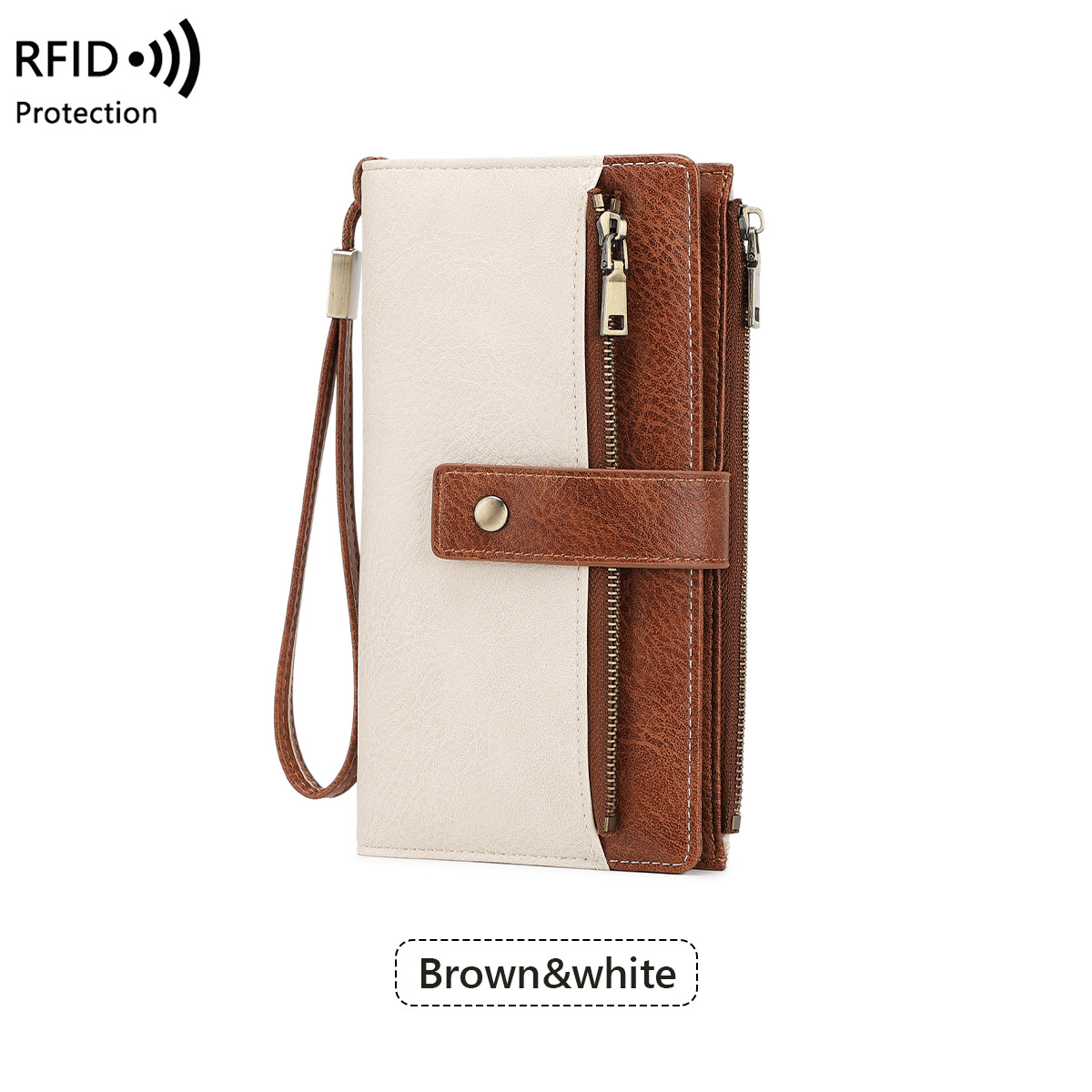 🔥Last Day 49% OFF🔥RFID Blocking Women's Long Wallet: Stylish Solid Leather Clutch (Large Capacity)👛