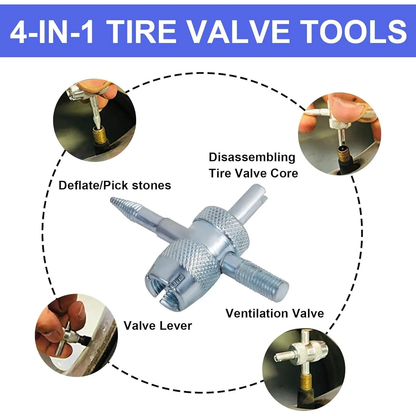 🚗14-piece quick tire valve changer tool kit🚗
