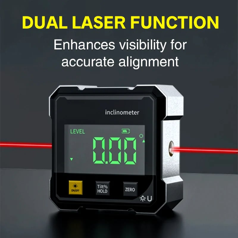 🔥Last Day Discount 49% Off🔥4-Side Magnetic Digital Angle Gauge with Laser