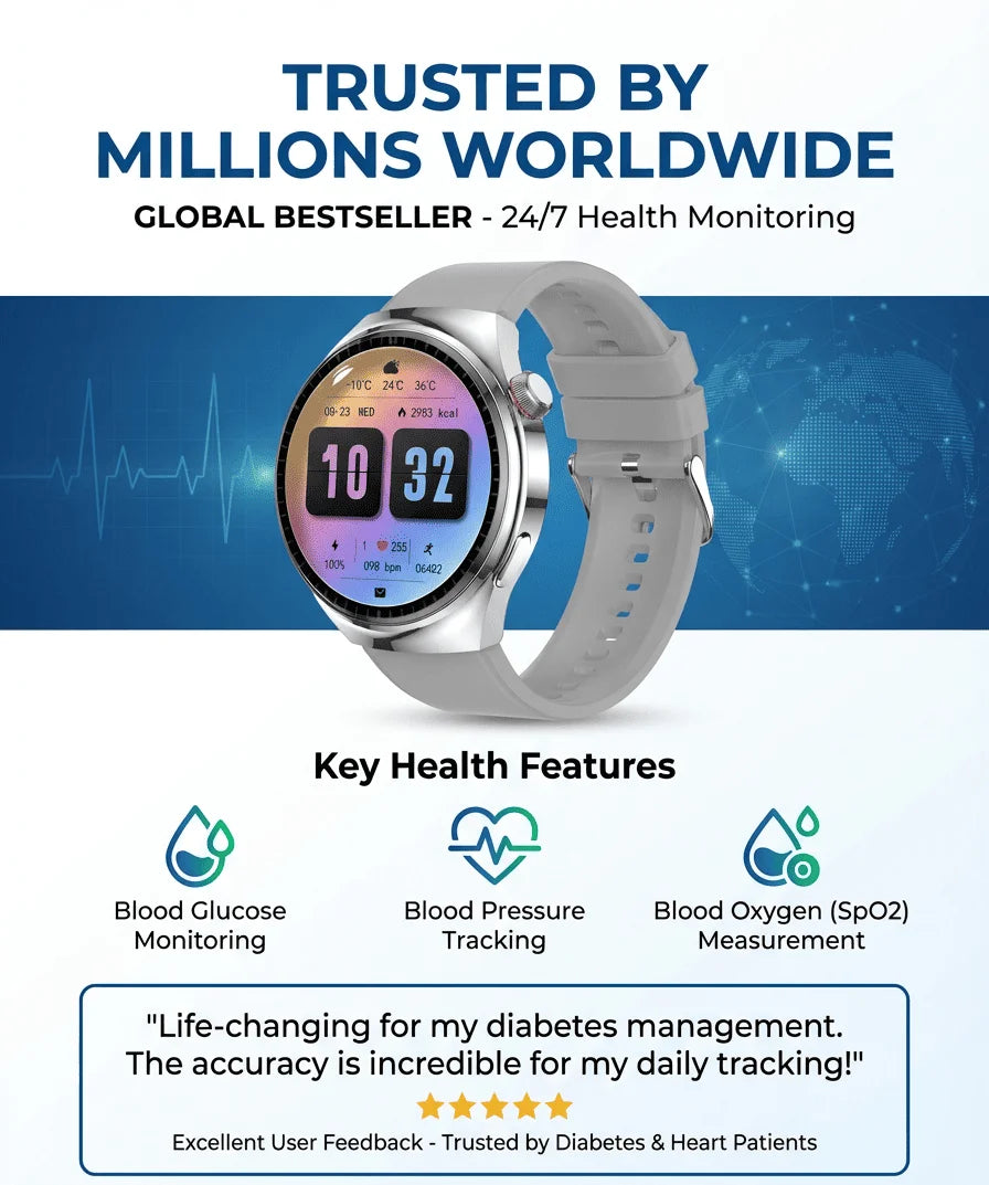 🔥90% OFF Limited Time Deal | Premium Health Smart Watch, Multi-piece Bundle with Free Shipping & 30-Day Money Back Guarantee