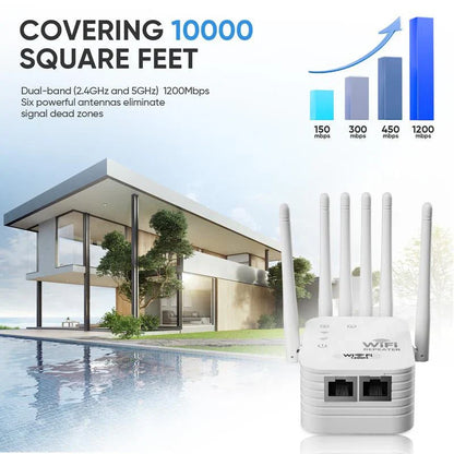 🔥Dual-Band WiFi Range Extender – Stay Connected Everywhere!