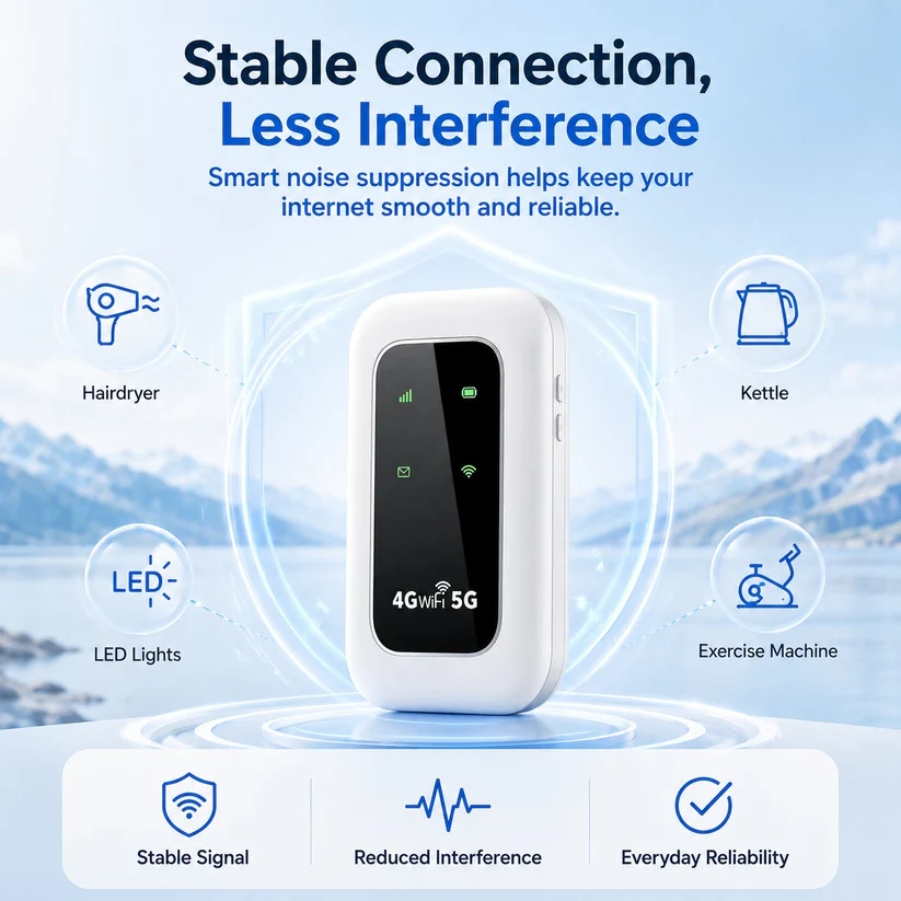 🛜 All-Network Pocket WiFi – Ready in Seconds No Setup! No Hassle! Just Connect!🌐[Power on and use, free for life]