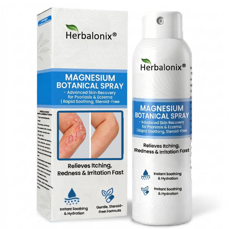 🔥Herbalonix® Magnesium Botanical Spray – Advanced Skin Recovery for Psoriasis & Eczema | Rapid Soothing, Steroid-Free