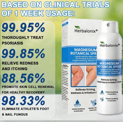 🔥Herbalonix® Magnesium Botanical Spray – Advanced Skin Recovery for Psoriasis & Eczema | Rapid Soothing, Steroid-Free