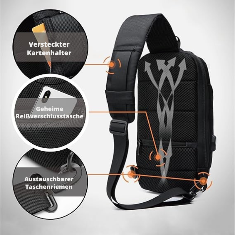 DefenX™ - Diebstahlsichere Umhängetasche