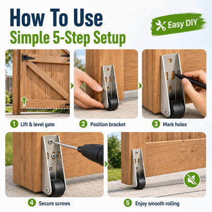 Heavy-Duty Universal Gate Support Wheel