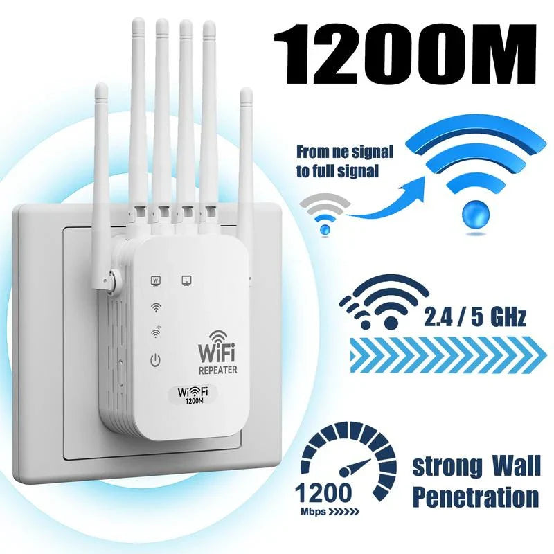 🔥Dual-Band WiFi Range Extender – Stay Connected Everywhere!