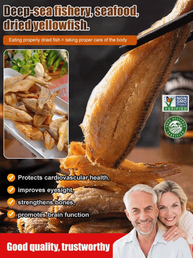 🐟Centuries-Old Traditional Sun Dried Wild Yellow Croaker, Pure Wild Ocean Catch Natural Dried Fish Delicacy