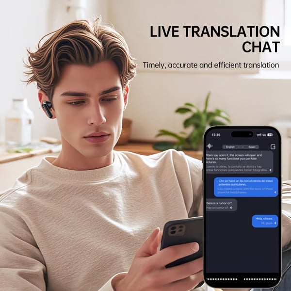 🎁🔥Wireless Bluetooth Translation Earphone With LED display screen(Fit iOS & Android)