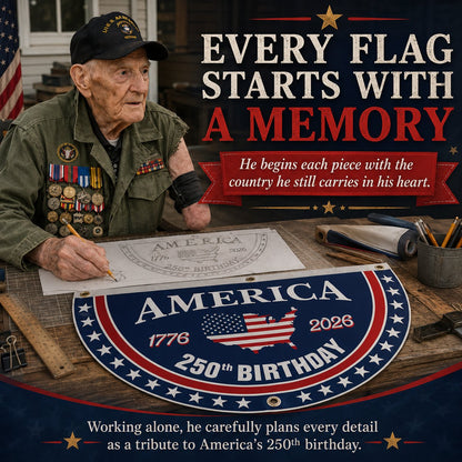 America 250th Anniversary Patriotic Banner