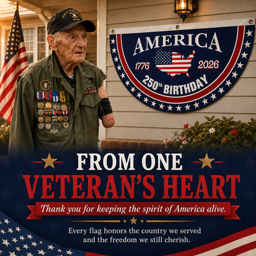 America 250th Anniversary Patriotic Banner