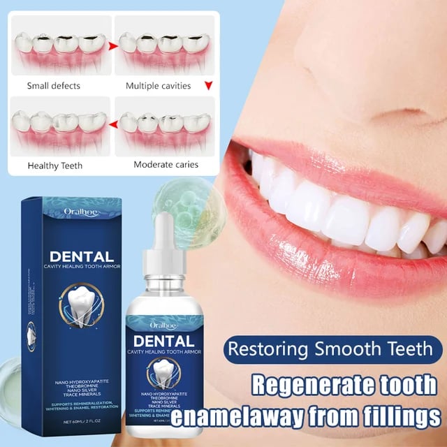 🔥Fluoride-Free Hydroxyapatite Tooth Armor Drops Enamel Repair, Whitening & Fresh Breath Gentle Oral Care