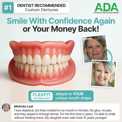 ✨Ends Today: 70% OFF! Tiworld™⏰ Custom-Fit Full Functional Dentures Make you more confident