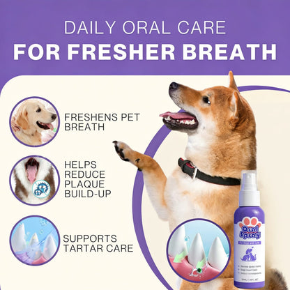 floravyne® Pet Oral Spray ✅ Freshen Breath, Remove Tartar & Promote gum regeneration, stabilize teeth 🦷-$AC