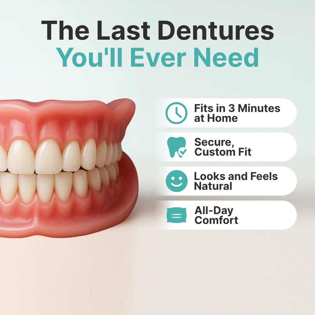 🌎Ending today: 30% off! ⏰ Medical-grade full dentures with strong suction.